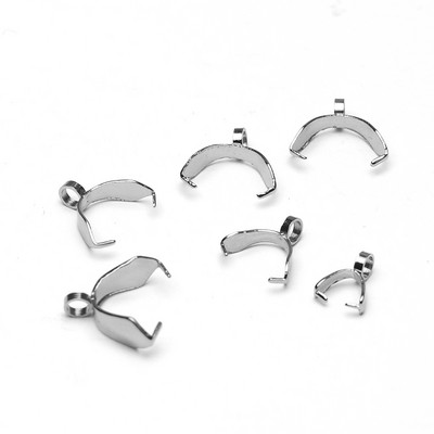 SEMITREE 20 buc/lot Agrafe de cauțiune din oțel inoxidabil Conector pandantiv Colier pentru realizarea închizătoarelor de bijuterii DIY Constatări de colier 9/11/12mm