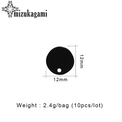 Akril fülbevaló fekete, kerek talpú fülbevaló csatlakozó 12mm 14mm 16mm 10db/tétel Barkács ékszer fülbevalóhoz Kiegészítők