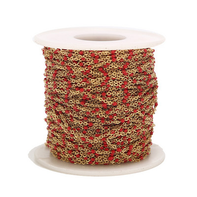 2 metra 1,5 mm širine zlatni lanac od nehrđajućeg čelika, emajlirani satelitski lanac za kabel za narukvicu, ogrlicu, izradu gležnjača