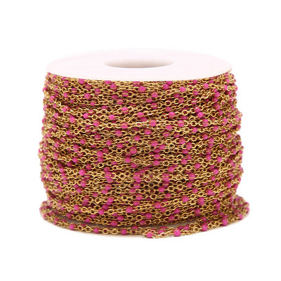 2 metra 1,5 mm širine zlatni lanac od nehrđajućeg čelika, emajlirani satelitski lanac za kabel za narukvicu, ogrlicu, izradu gležnjača