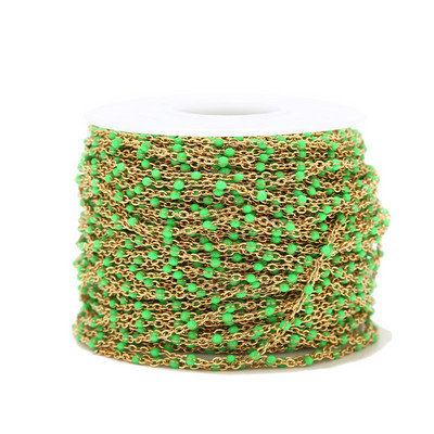 2 metra 1,5 mm širine zlatni lanac od nehrđajućeg čelika, emajlirani satelitski lanac za kabel za narukvicu, ogrlicu, izradu gležnjača