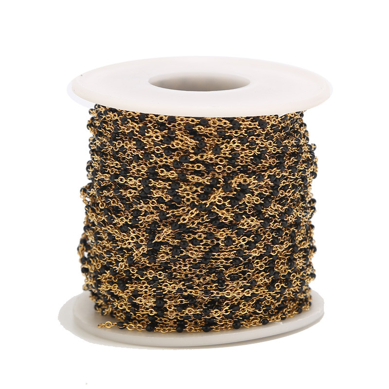 2 metra 1,5 mm širine zlatni lanac od nehrđajućeg čelika, emajlirani satelitski lanac za kabel za narukvicu, ogrlicu, izradu gležnjača