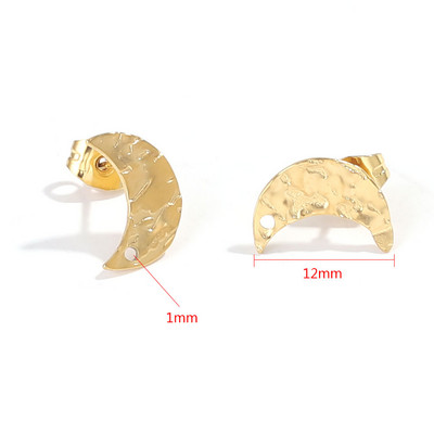 10 τμχ Σκουλαρίκια Σκουλαρίκια Βάση Σκουλαρίκια από ανοξείδωτο ατσάλι Βάση Σκουλαρίκια με μοτίβο σελήνης Σκουλαρίκια DIY Σκουλαρίκια Προμήθειες κατασκευής κοσμημάτων