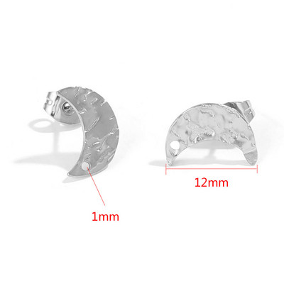 10 τμχ Σκουλαρίκια Σκουλαρίκια Βάση Σκουλαρίκια από ανοξείδωτο ατσάλι Βάση Σκουλαρίκια με μοτίβο σελήνης Σκουλαρίκια DIY Σκουλαρίκια Προμήθειες κατασκευής κοσμημάτων