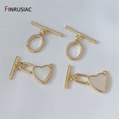 Accesorii pentru fabricarea de bijuterii Placat cu aur de 14K Închizători în formă de inimă Componente de bijuterii pentru realizarea de brățări de colier