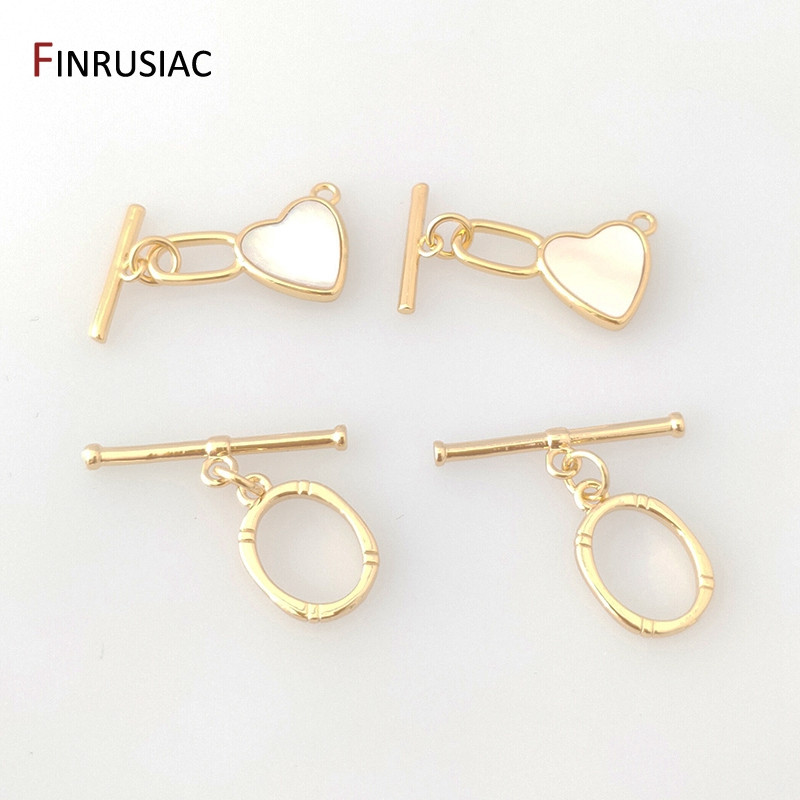 Accesorii pentru fabricarea de bijuterii Placat cu aur de 14K Închizători în formă de inimă Componente de bijuterii pentru realizarea de brățări de colier