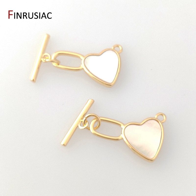 Accesorii pentru fabricarea de bijuterii Placat cu aur de 14K Închizători în formă de inimă Componente de bijuterii pentru realizarea de brățări de colier