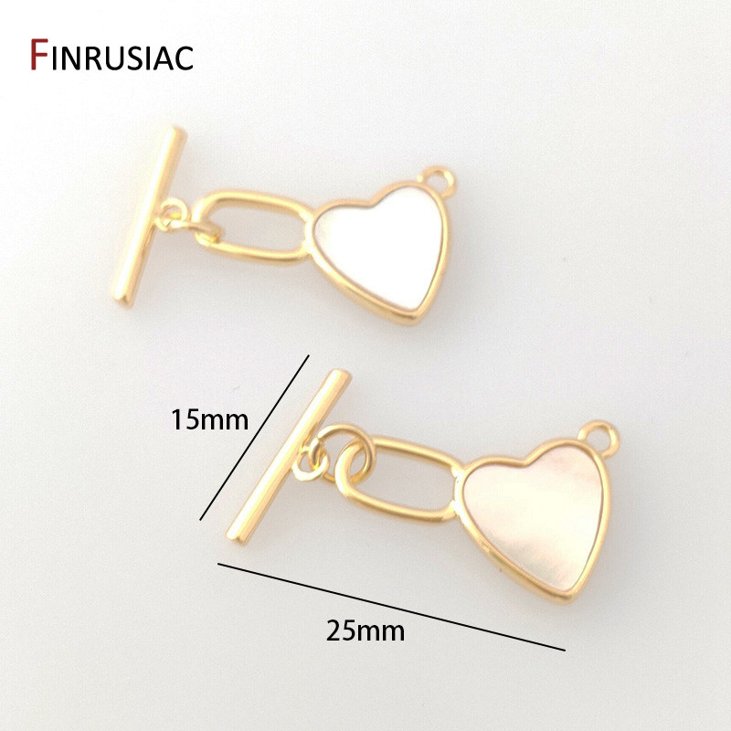 Accesorii pentru fabricarea de bijuterii Placat cu aur de 14K Închizători în formă de inimă Componente de bijuterii pentru realizarea de brățări de colier