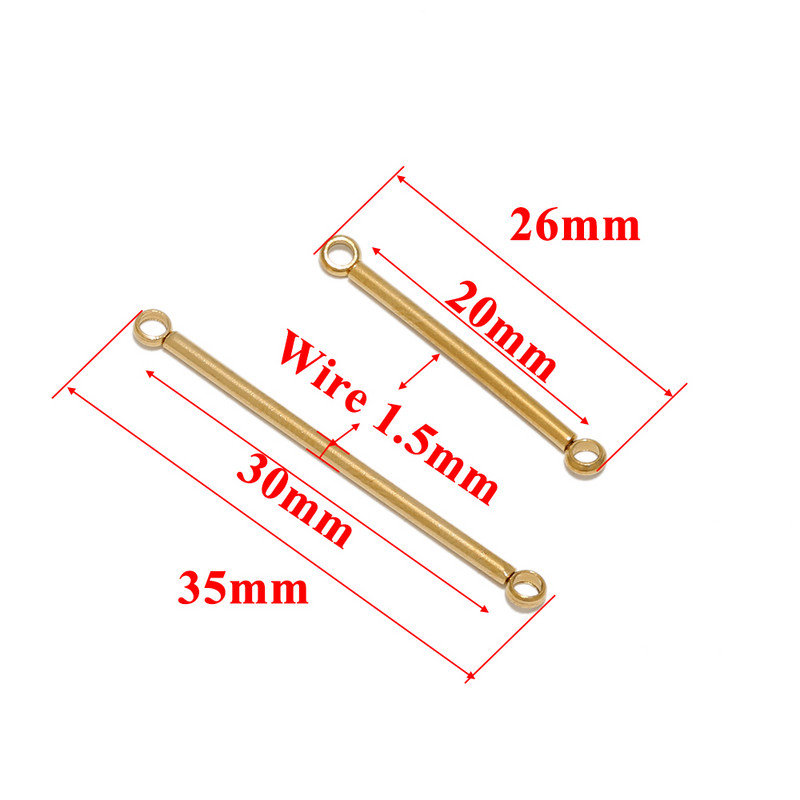 10 kom od nehrđajućeg čelika 20 mm 30 mm štapni konektori pozlaćeni DIY naušnice za izradu nakita ogrlice komponente