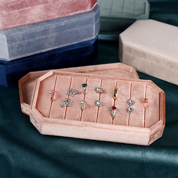 Δαχτυλίδι Velvet Jewelry Box Κουτί αποθήκευσης κοσμημάτων Δαχτυλίδι κουτί Δίσκος προβολής ράφι δαχτυλιδιών Δοχείο για συρτάρι