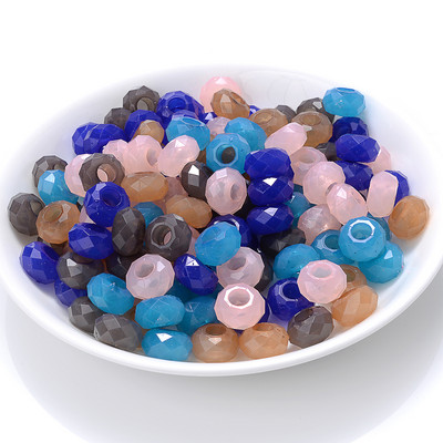 30/50/100 kom 15x9 mm više stilova akrilne perle s velikim rupama, ravne okrugle labave razmaknice za dodatke za izradu nakita „uradi sam“