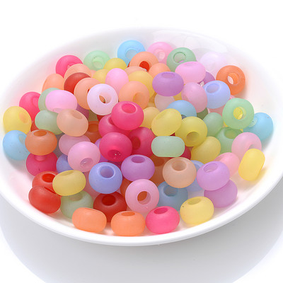 30/50/100 kom 15x9 mm više stilova akrilne perle s velikim rupama, ravne okrugle labave razmaknice za dodatke za izradu nakita „uradi sam“