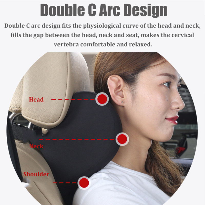 Automobilski jastuk od memorijske pjene Four Seasons Podrška za lumbalni dio leđa Prozračni jastuk za naslon za glavu automobila Oslobodite se stresa Jastuk za autosjedalicu