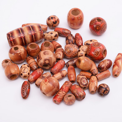 30/50/100 kom/lot Vintage Perle od prirodnog drva s velikim rupama Prikladne za narukvicu Ogrlica Šarm Labave drvene perle za odstojnike za izradu nakita svojim rukama