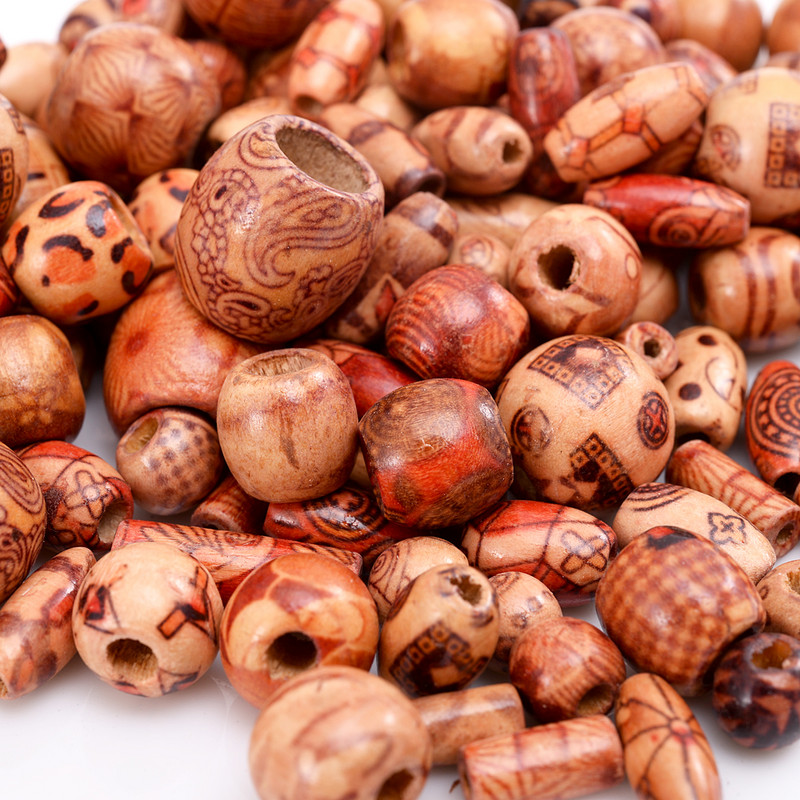 30/50/100 kom/lot Vintage Perle od prirodnog drva s velikim rupama Prikladne za narukvicu Ogrlica Šarm Labave drvene perle za odstojnike za izradu nakita svojim rukama