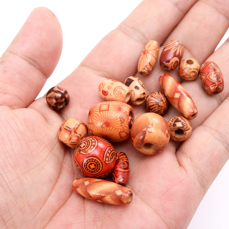 30/50/100 kom/lot Vintage Perle od prirodnog drva s velikim rupama Prikladne za narukvicu Ogrlica Šarm Labave drvene perle za odstojnike za izradu nakita svojim rukama