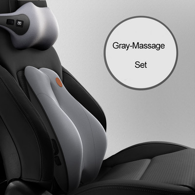 JINSERTA Jastuk za masažu za potporu za vrat Autosjedalica Jastuk za naslon za glavu Simulacija ljudske masaže Automobil za leđa Putovanje Kućni ured