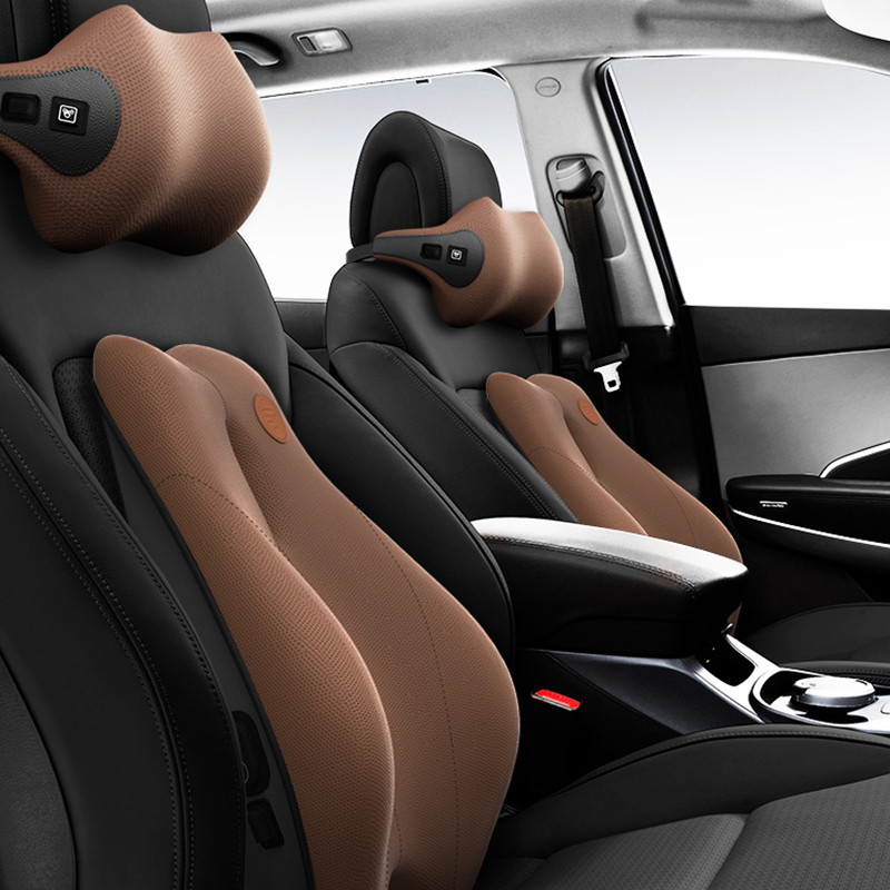 JINSERTA Jastuk za masažu za potporu za vrat Autosjedalica Jastuk za naslon za glavu Simulacija ljudske masaže Automobil za leđa Putovanje Kućni ured