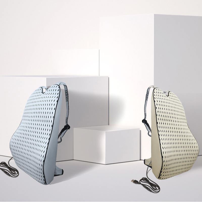 Masaj de spate pentru mașină, pernă de talie, respirabilă din spumă cu memorie, suport pentru cherestea, pentru spate, scaun pentru mașină, birou, ameliorarea durerii