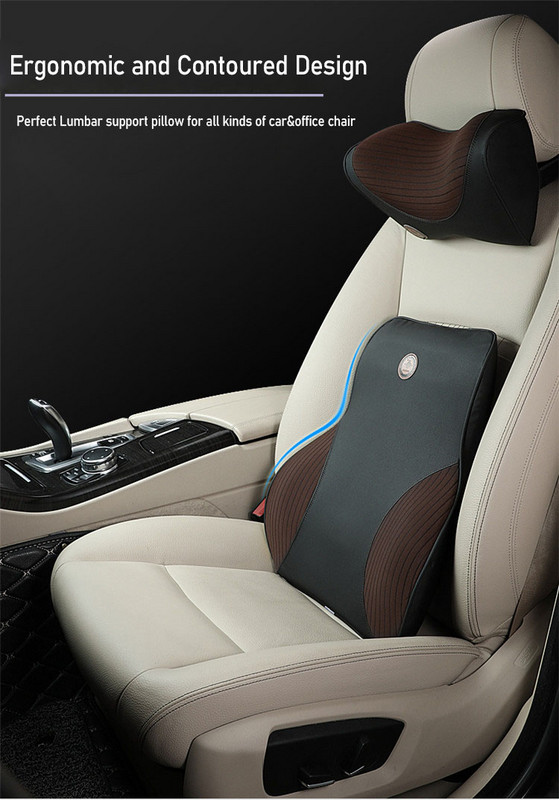 2021 m. automobilio kaklo pagalvė, galvos atrama, juosmens atrama automobilio sėdynės pagalvėlė nugaros pagalvė atminties putplasčiui Ergonomiška kelioninė pagalvė vairuotojo kėdei