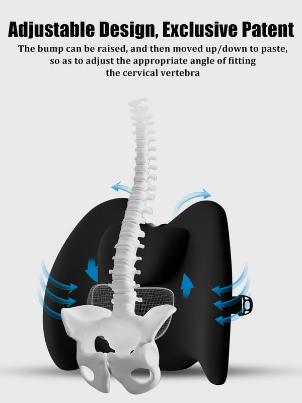 Jastuk za masažu vrata u automobilu Jastuk za lumbalnu potporu Auto sjedalo Putovanje Opuštanje Glava Potpora za struk Simulacija Masaža ljudskim vibracijama