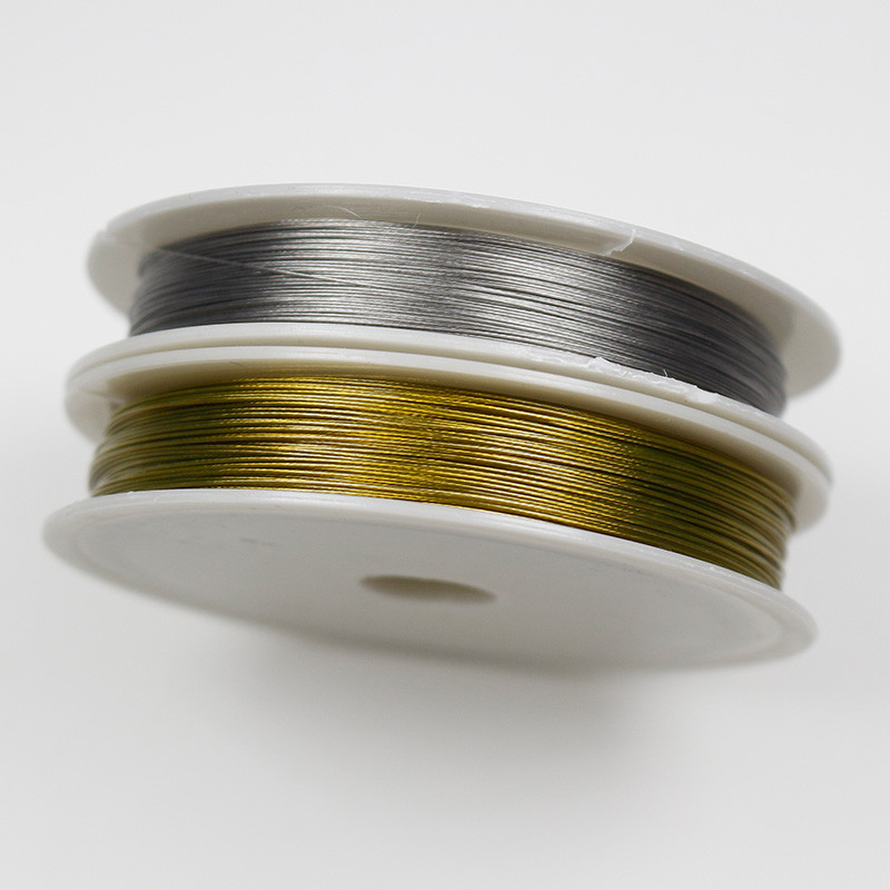 1 rola čelične/zlatne žičane užadi 0,3 0,38 0,45 0,5 0,6 0,7 0,8 mm žice od nehrđajućeg čelika Pribor za izradu nakita DIY