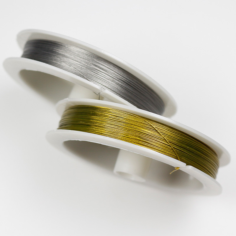 1 rola čelične/zlatne žičane užadi 0,3 0,38 0,45 0,5 0,6 0,7 0,8 mm žice od nehrđajućeg čelika Pribor za izradu nakita DIY