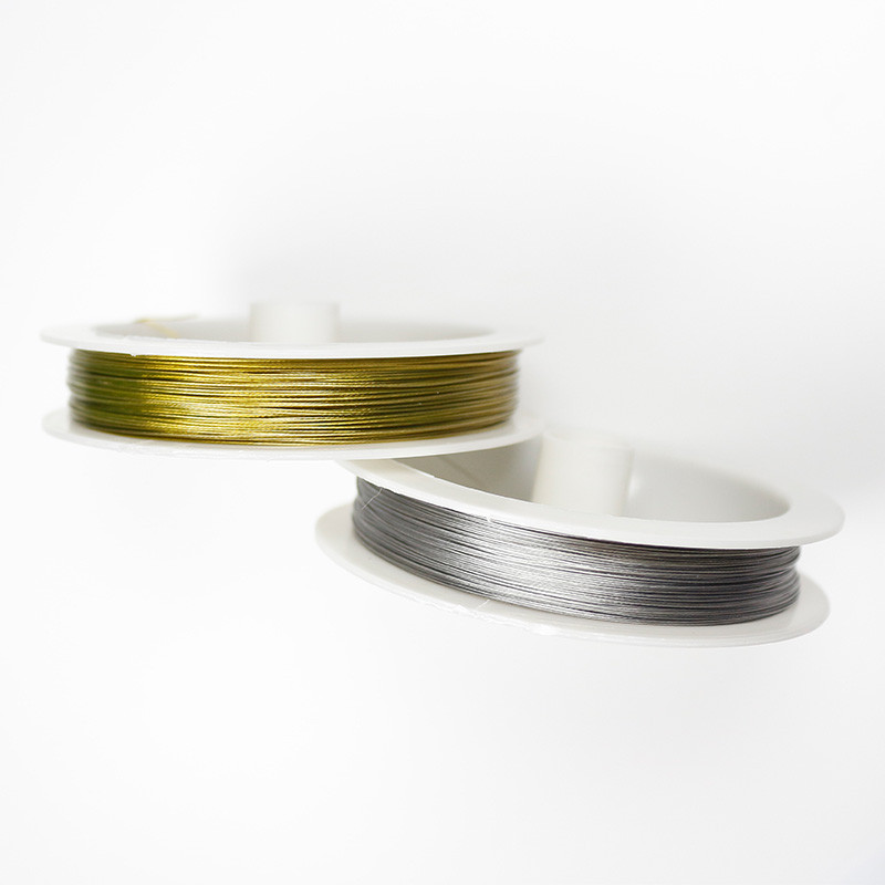 1 rola čelične/zlatne žičane užadi 0,3 0,38 0,45 0,5 0,6 0,7 0,8 mm žice od nehrđajućeg čelika Pribor za izradu nakita DIY