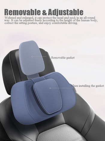 Ρυθμιζόμενο οσφυϊκό προσκέφαλο αυτοκινήτου Μαξιλάρι στήριξης λαιμού αυτοκινήτου Universal μαλακό αφρό μνήμης βαμβακερό πίσω κάθισμα Μαξιλάρι στήριξης ταξιδιού