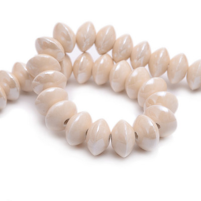 Επίπεδες στρογγυλές κεραμικές χάντρες μικτού χρώματος 12mm Χάντρες πορσελάνης διαχωριστής για κοσμήματα Αξεσουάρ κολιέ βραχιολιών DIY