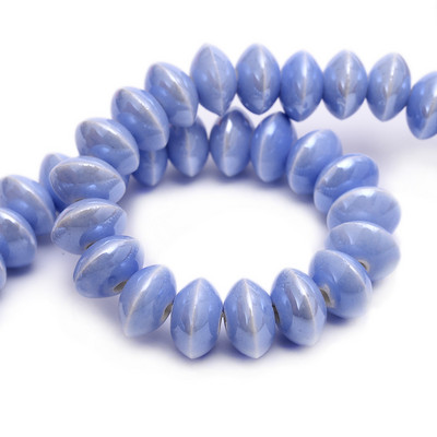 Επίπεδες στρογγυλές κεραμικές χάντρες μικτού χρώματος 12mm Χάντρες πορσελάνης διαχωριστής για κοσμήματα Αξεσουάρ κολιέ βραχιολιών DIY