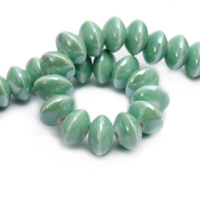 Επίπεδες στρογγυλές κεραμικές χάντρες μικτού χρώματος 12mm Χάντρες πορσελάνης διαχωριστής για κοσμήματα Αξεσουάρ κολιέ βραχιολιών DIY