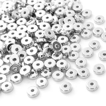 200-600 бр./лот CCB Charm Spacer Beads 6 mm Плоски кръгли свободни мъниста за изработка на бижута Направи си сам Гривна Аксесоари за колие