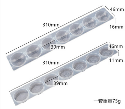 Silikonski kalup za privjesak sa 7 čakri za DIY kalup od smole za kalupe za orgonitnu energetsku smolu Komplet kalupa za smolu