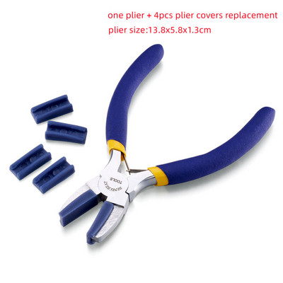 Пластмасови клещи за челюсти Резервна челюст за найлонови клещи за челюсти от въглеродна стомана Бижута Клещи за нос Инструменти Оборудване Меко приплъзване