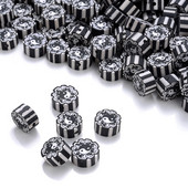 30 vnt. 10 mm juodi Tai Chi karoliukai polimeriniai moliniai karoliukai plokšti apvalūs laisvi tarpiniai karoliukai papuošalams gaminti „pasidaryk pats“ apyrankės karoliai