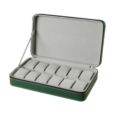 PU odinė laikrodžių dėžutė, praktiški laikrodžiai, vitrinos, papuošalų laikymo dėklas su užraktu / užtrauktuku moterims, vyrams, dovanų reikmenys