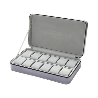 PU odinė laikrodžių dėžutė, praktiški laikrodžiai, vitrinos, papuošalų laikymo dėklas su užraktu / užtrauktuku moterims, vyrams, dovanų reikmenys