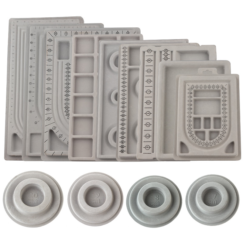 13 stilių Flokuotas karoliukų lenta apyrankėms karolių padėklas karoliukų vėrimo priedai Matavimo įrankiai Amatai papuošalams gaminti „pasidaryk pats“