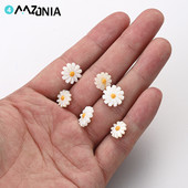 8 10 mm natūralių gėlių karoliukai balti 10 vnt tarpiniai karoliukai, skirti pasidaryk pats papuošalams gaminti apyrankės karoliai auskarų priedai