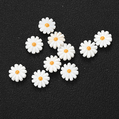 8 10 mm natūralių gėlių karoliukai balti 10 vnt tarpiniai karoliukai, skirti pasidaryk pats papuošalams gaminti apyrankės karoliai auskarų priedai