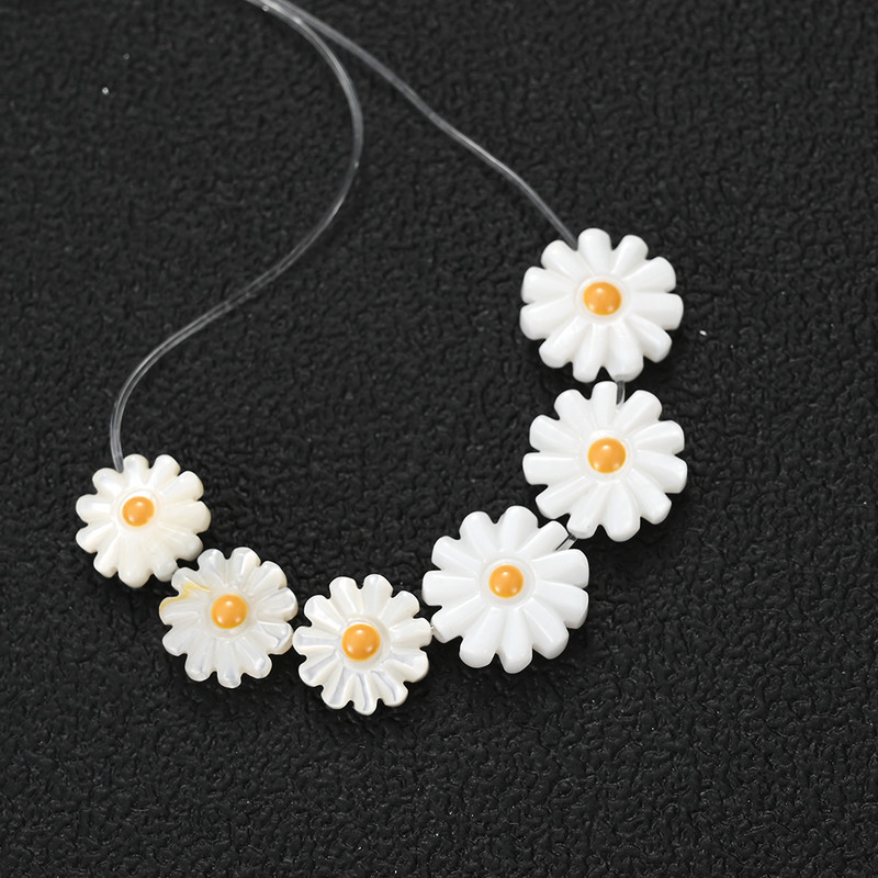 8 10 mm natūralių gėlių karoliukai balti 10 vnt tarpiniai karoliukai, skirti pasidaryk pats papuošalams gaminti apyrankės karoliai auskarų priedai