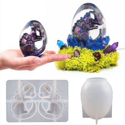 DIY Crystal Silicone Egg Ball Dragon Mold Egg Shaped Light Night Light Set Διακόσμηση σπιτιού Καθρέφτης Εποξειδική φόρμα σιλικόνης για ρητίνη