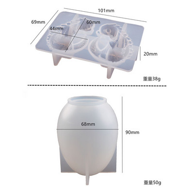 „Pasidaryk pats“ krištolinis silikoninis kiaušinių rutulys „Dragon Mold“ kiaušinio formos naktinės šviesos lempos rinkinys Namų dekoravimo veidrodinė epoksidinė silikoninė forma dervai