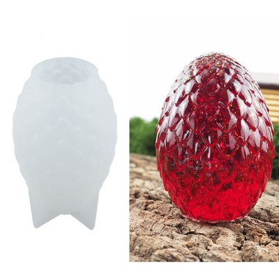 „Pasidaryk pats“ krištolinis silikoninis kiaušinių rutulys „Dragon Mold“ kiaušinio formos naktinės šviesos lempos rinkinys Namų dekoravimo veidrodinė epoksidinė silikoninė forma dervai