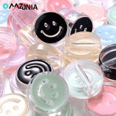 10 vnt 20/21 mm skaidrūs šypsenėlių akrilo karoliukai apvalūs žvaigždžių tarpikliai karoliukai papuošalams gaminti apyrankės karoliai "pasidaryk pats" reikmenys