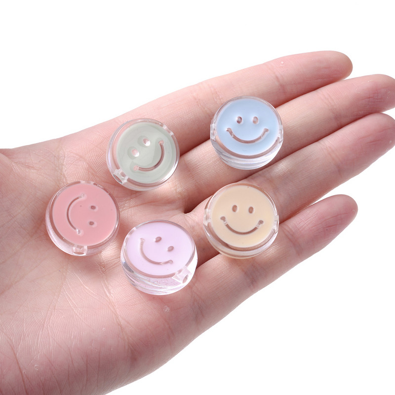 10 vnt 20/21 mm skaidrūs šypsenėlių akrilo karoliukai apvalūs žvaigždžių tarpikliai karoliukai papuošalams gaminti apyrankės karoliai "pasidaryk pats" reikmenys