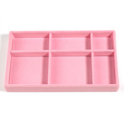 2022 m. nauji rožiniai aksominiai papuošalų ekranai auskarų laikymo dėklas Vitrinos papuošalų vitrinos organizatorius dėžutės padėklo laikiklis 21x12cm, 1vnt