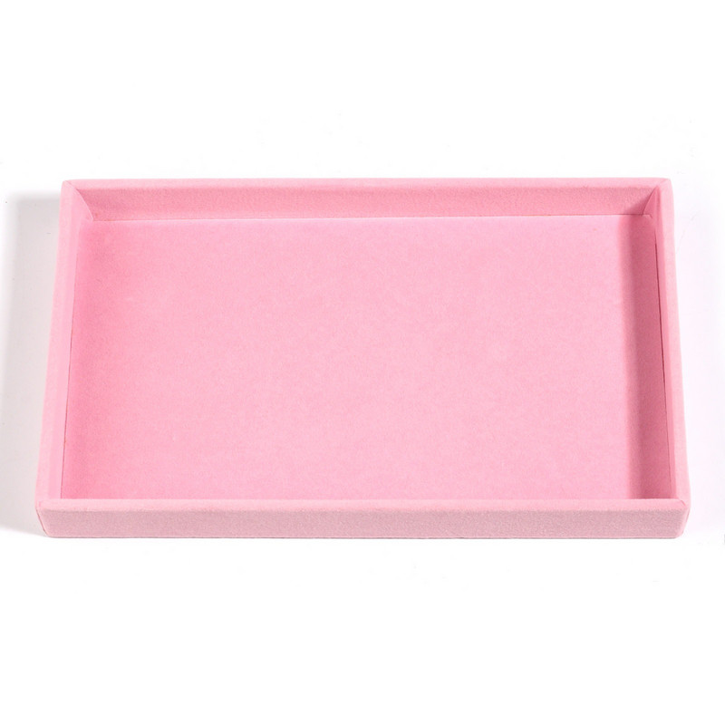 2022 m. nauji rožiniai aksominiai papuošalų ekranai auskarų laikymo dėklas Vitrinos papuošalų vitrinos organizatorius dėžutės padėklo laikiklis 21x12cm, 1vnt