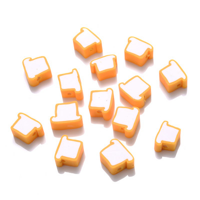 30/50/100 vnt Geltonos šypsenėlės molio karoliukai Mieli gyvuliniai polimeriniai tarpikliai karoliukai papuošalams gaminti pasidaryk pats apyrankės karolių priedai